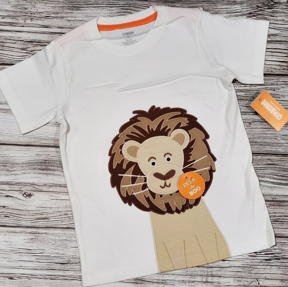5T NWT Gymboree Lion Applique T-Shirt Safari Jungle Summer Safari Collection